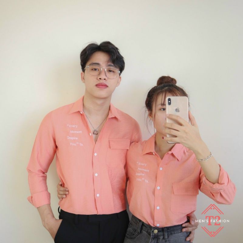 Áo Sơ Mi Nam Nữ Tay Dài SM01 Có Cổ, Thêu Chữ Siêu Đẹp | BigBuy360 - bigbuy360.vn