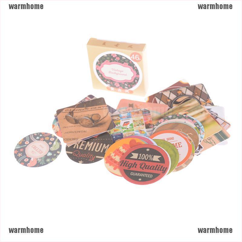 Bộ 46 Miếng Dán Trang Trí Phong Cách Retro