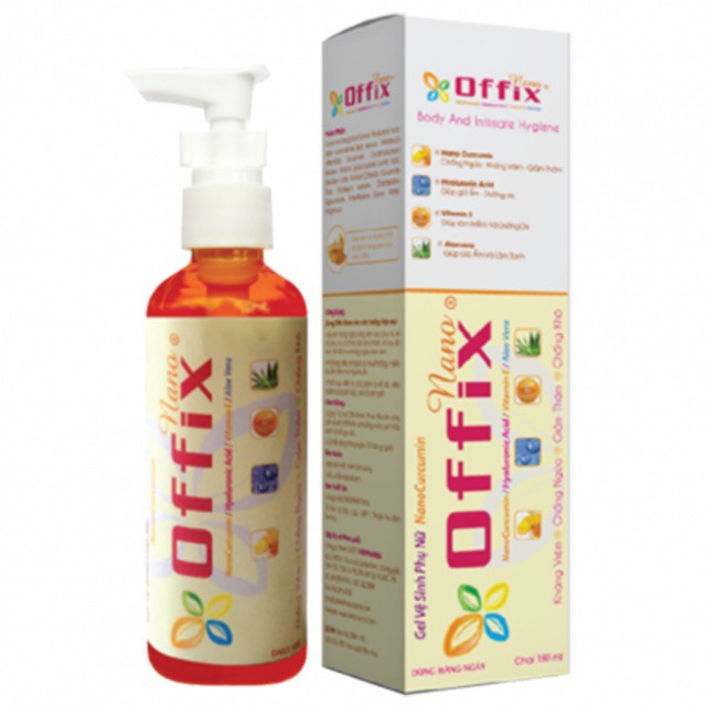 Gel vệ sinh phụ nữ OFFIX nano 180 ml ( tinh chất Nghệ )