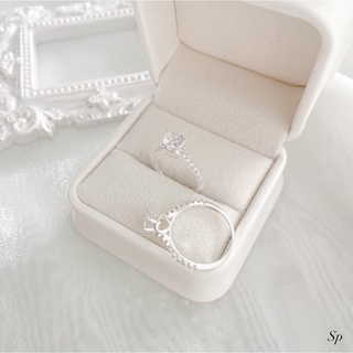 Nhẫn bạc ổ đá nhẫn ổ đá sang trọng Silvergo