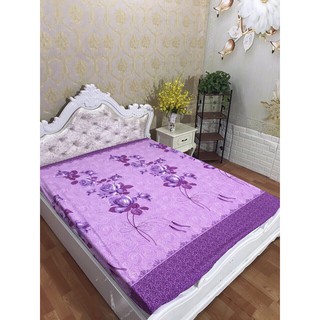 Ga chống thấm cotton,2mx2m2 ga chống thấm cotton hoa văn, free ship,cành tím