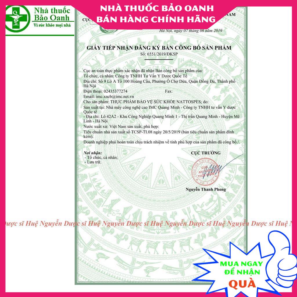 Nattospes lọ 90 viên - Chính hãng Á Âu -  Hỗ trợ phòng ngừa tai biến mạch máu não