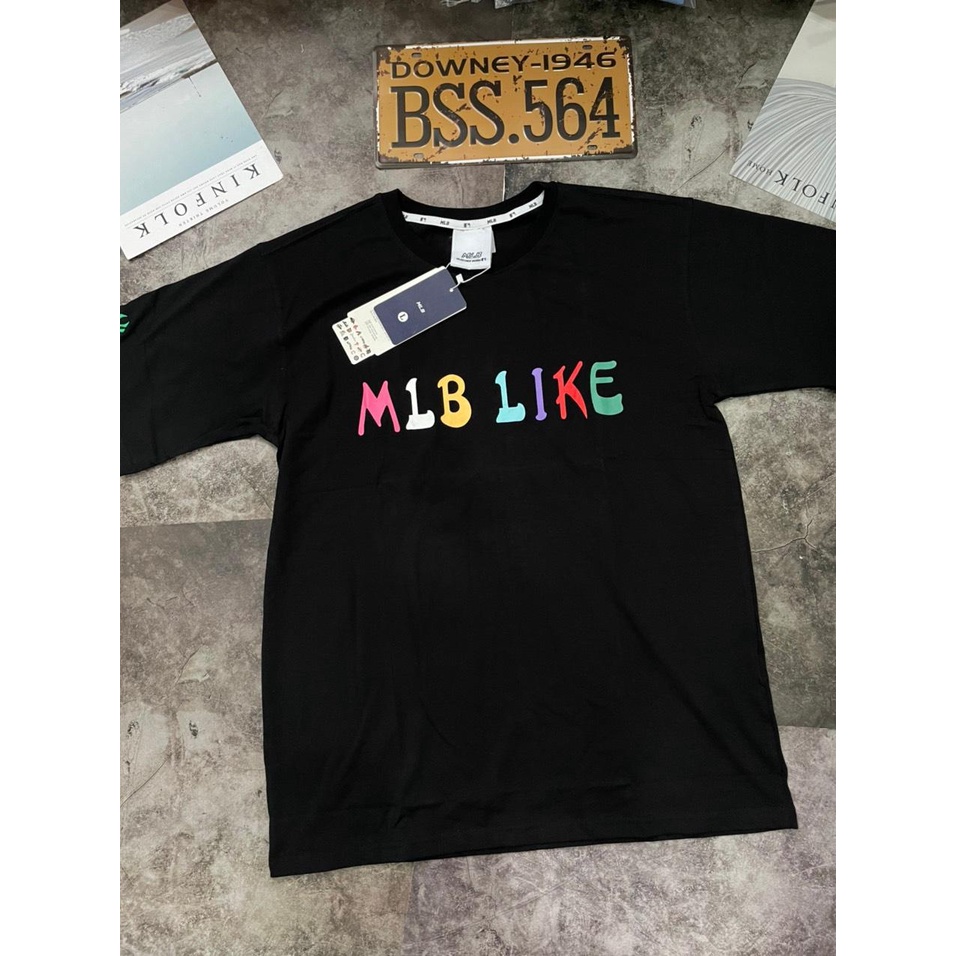 Áo Thun Unisex Chất Cotton 100% Mịn Mát In N Y Like Màu Đen/Trắng