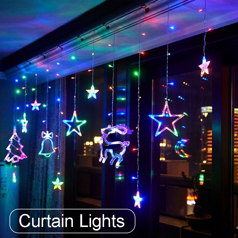 Dây Đèn Led Trang Trí Chống Nước Hình Tuần Lộc Giáng Sinh Chạy Năng Lượng Mặt Trời