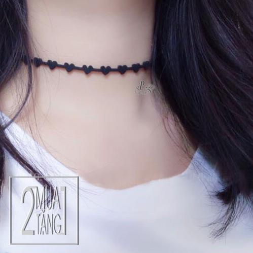 Vòng sát cổ/ choker dây da kiểu tim, đinh tròn,...