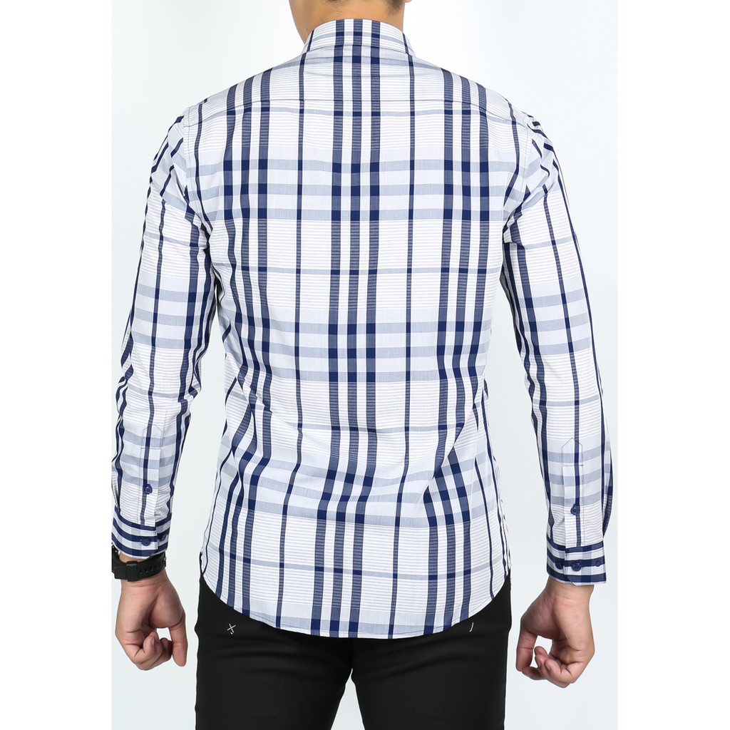 Áo sơ mi dài tay Owen Slimfit màu xám nhạt caro - AS91503D | BigBuy360 - bigbuy360.vn