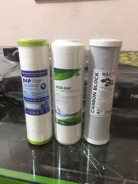 Bộ 3 lõi lọc nước số 1-2-3 dùng cho máy lọc