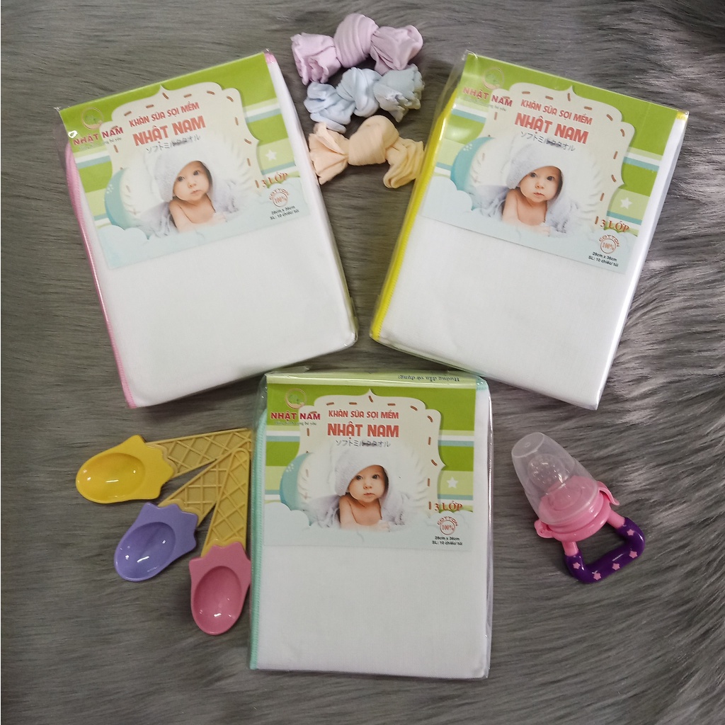 Set 10 Khăn Sữa Nhật Nam 2,3,4 Lớp Cotton Xô Siêu Mềm Cho Bé Sơ Sinh | Minizon Kids