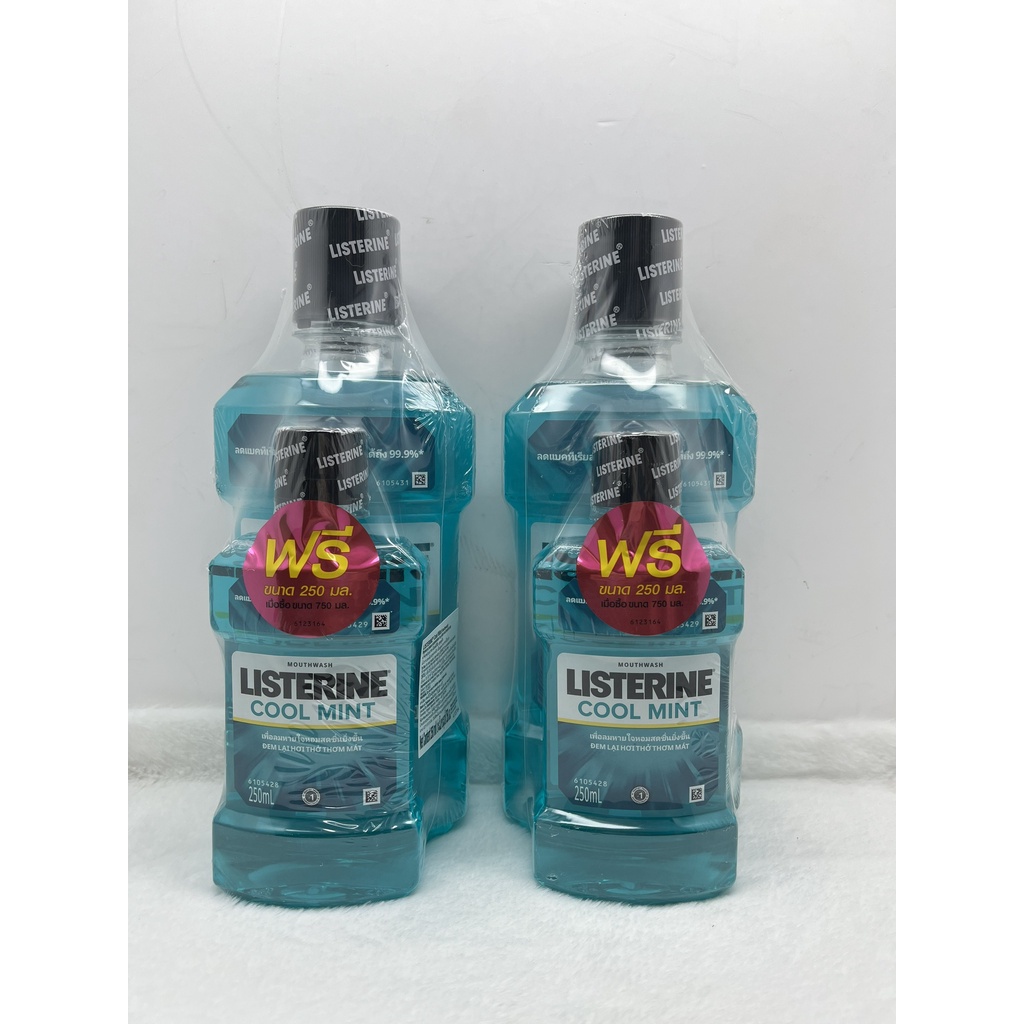 Combo 2 Chai Nước Súc Miệng Listerine Coolmint Thái Lan 250ml / 750ml +250ml