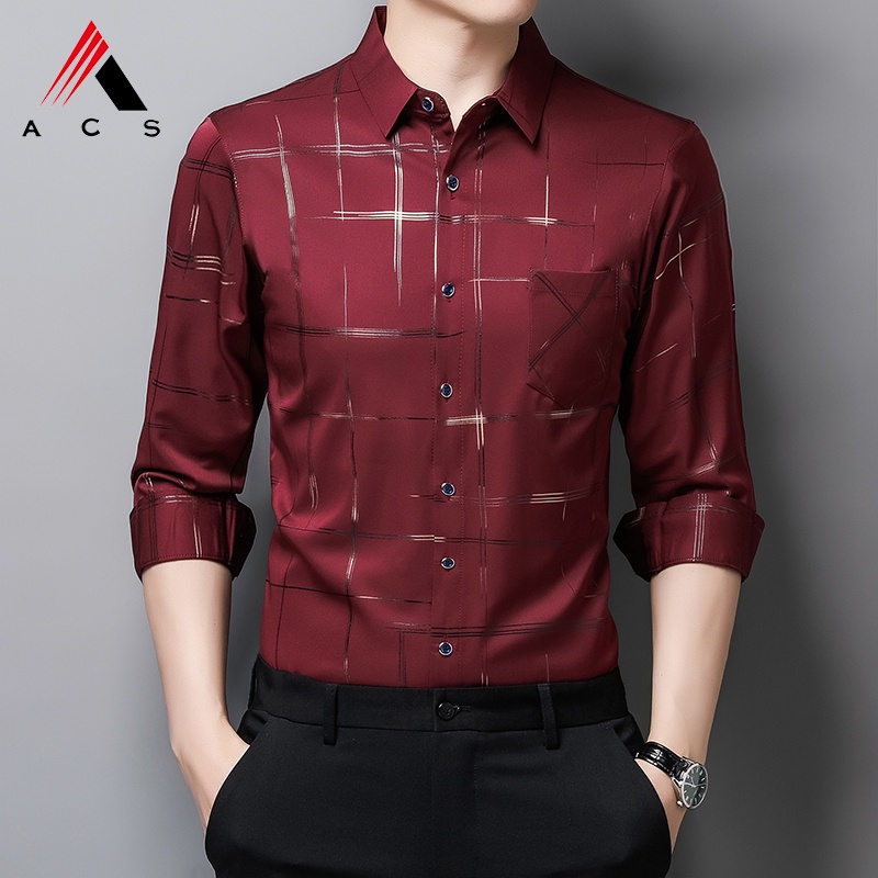 Hàng mới về Áo sơ mi tay dài trang trọng phong cách mới cho nam