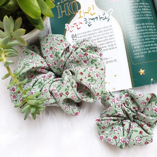 CỘT TÓC SCRUNCHIES LỤA HOA CHERRY NHÍ TO DÚN NHIỀU CJ5