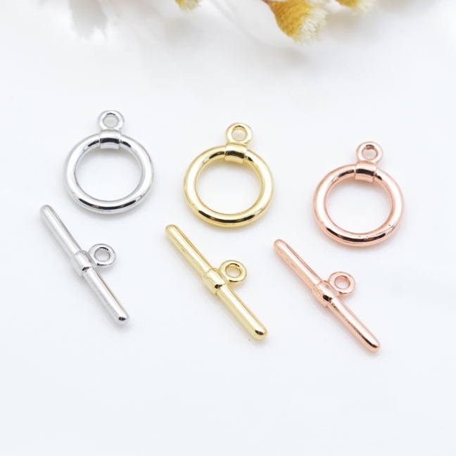Phụ kiện trang sức  - Chốt khóa Móc chéo kiểu OT tròn làm vòng cổ vòng tay