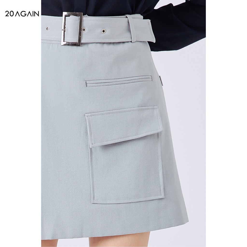 [Mã WABRAG99 giảm 10% đơn 99K] Chân váy công sở dáng A 20AGAIN hàng thiết kế túi ốp trẻ trung JAA1206 | BigBuy360 - bigbuy360.vn