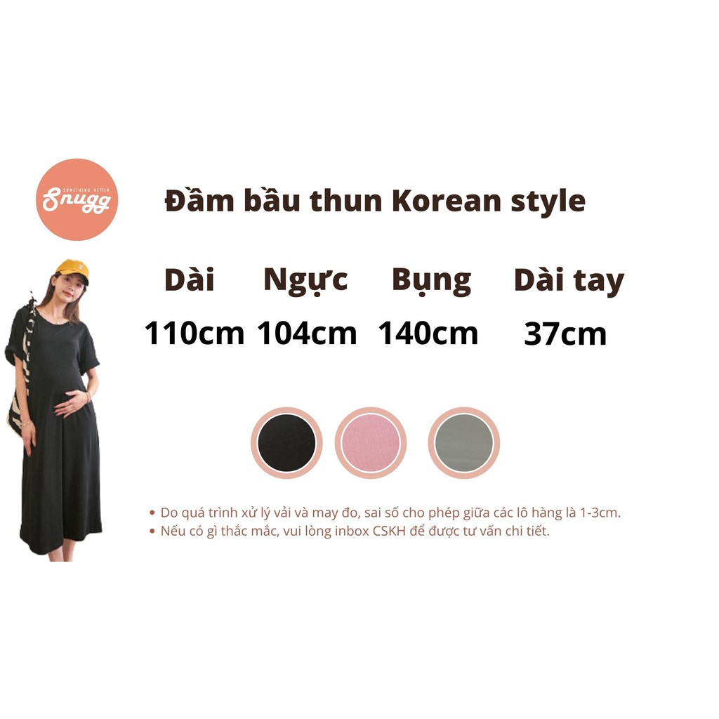 Đầm bầu thun có túi Korea style-Snugg SNU2050