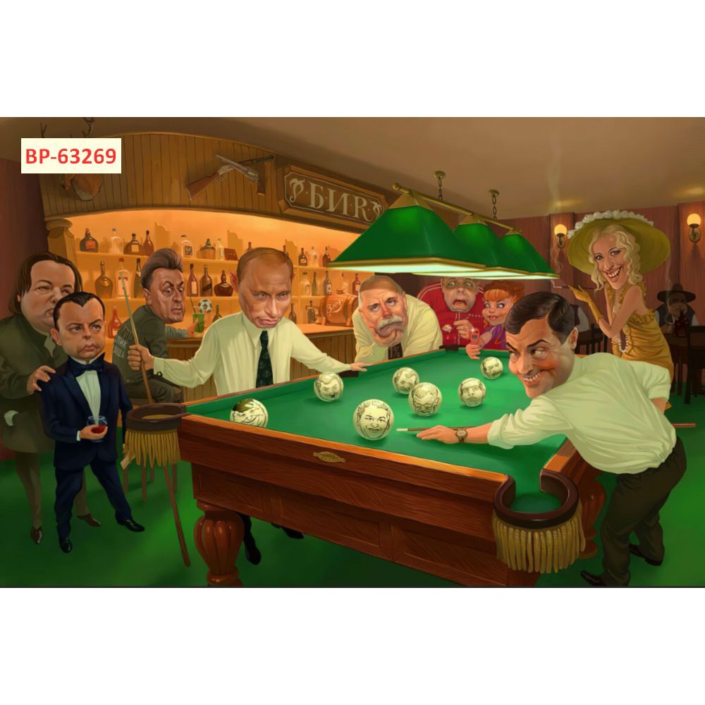 Tranh dán tường bida 3D giá rẻ