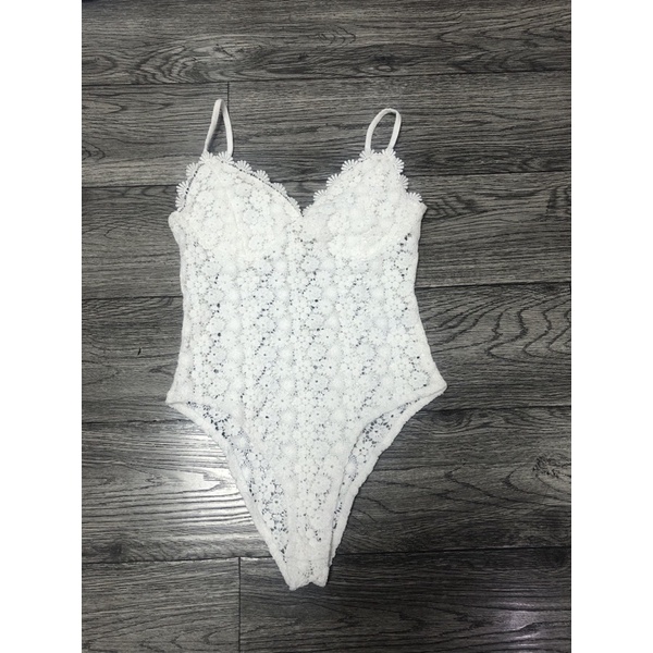 Áo Bodysuit 2 Dây Nữ Áo Liền Thân Ren Hoa Sexy Gợi Cảm - LITTLE KOREA