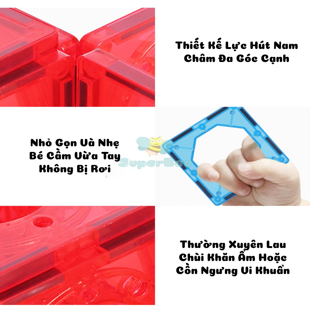 Đồ Chơi Lắp Ráp Nam Châm, Khối Xây Dựng Từ Tính Xếp Hình ONSHINE 79PCS, Giáo Dục Trẻ Em 2 - 6 Tuổi Phát Triển Trí Tuệ