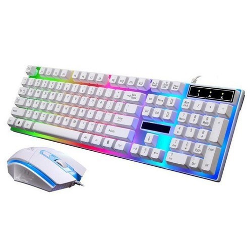 Bộ bàn phím giả cơ PRO G21 kèm chuột/ Bàn phím cơ K60 chuyên Gaming Có LED RGB 7 Màu Siêu Ấn Tượng