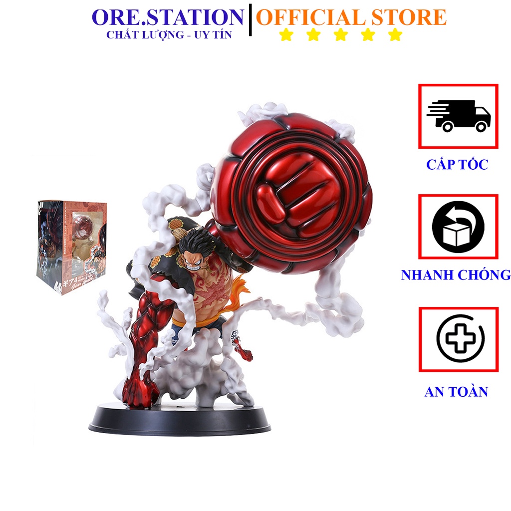 Mô hình One Piece Luffy gear 4 chính hãng cao cấp cao 25cm, nhân vật anime, figure one piece