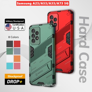 Ốp Điện Thoại PC+TPU Silicone Chống Sốc Có Chân Đế Cho Samsung Galaxy A53 A73 A33 A23 A12 M12 5G