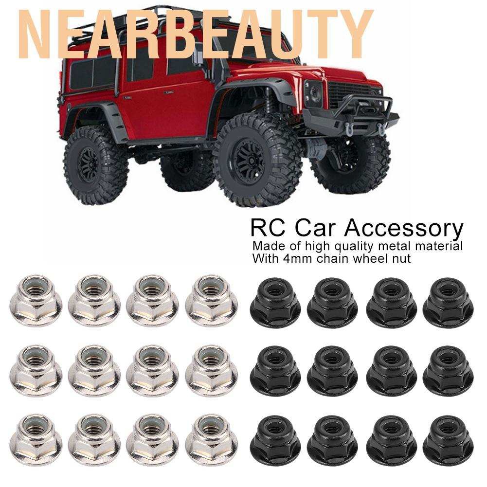 RC Set 12 Đai Ốc Kim Loại 1: 10 4mm Cho Mô Hình Xe Axial Traxxas Trx4 Trx6 Scx10 1 / 10