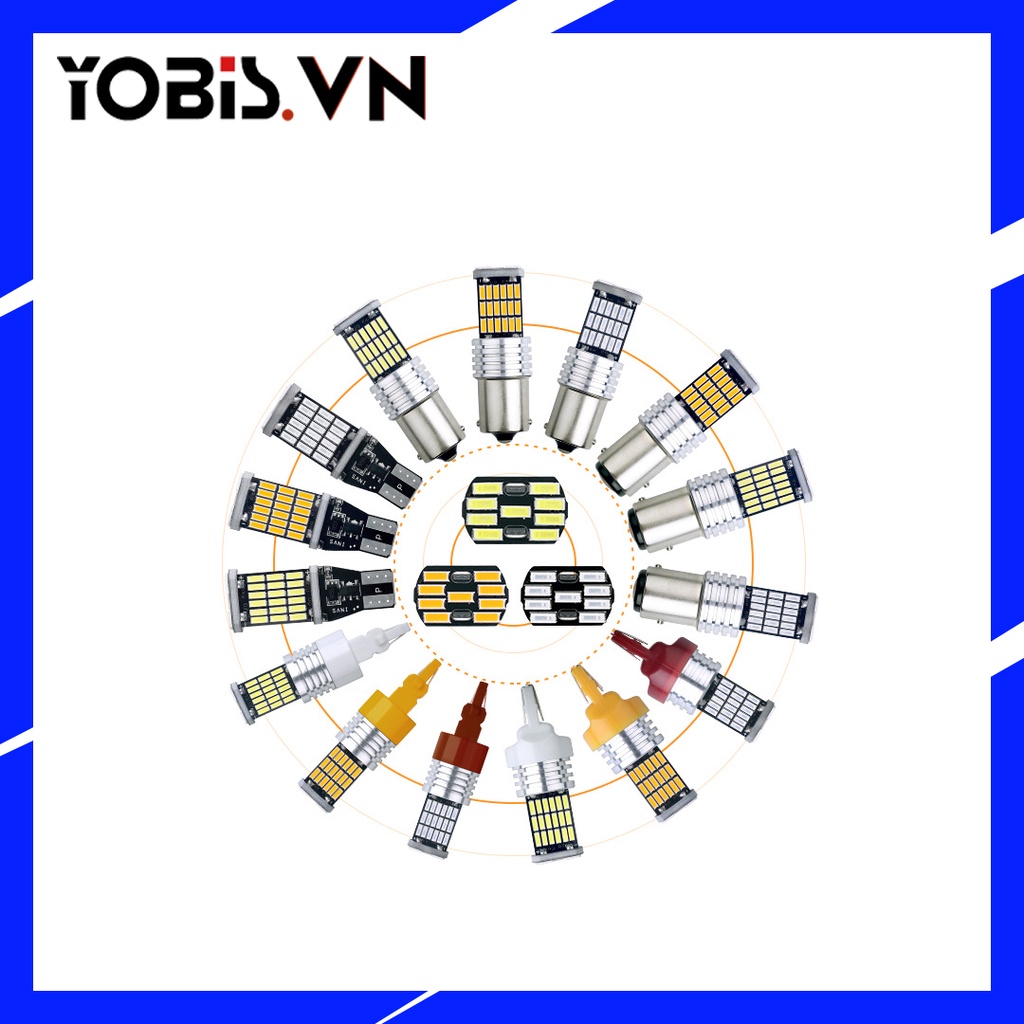 Đèn Led YOBIS T15 12V LED 4014 Đèn lùi, Đèn Phanh Cho Xe Hơi