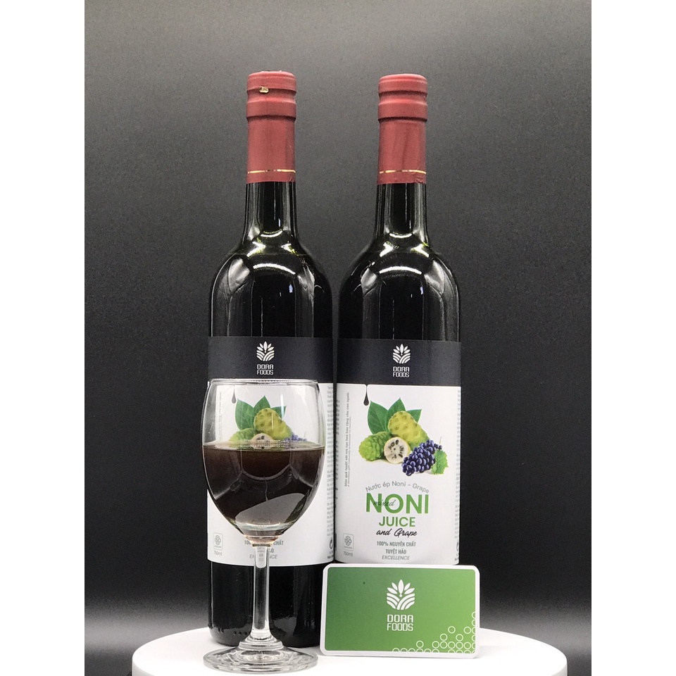 NƯỚC ÉP NONI VỊ NHO - NONI JUICE AND GRAPE JUICE MIXED - DORAFOODS - 750ML