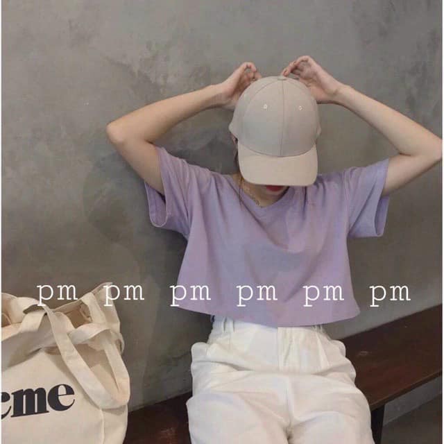 {video+ ảnh thật} Áo croptop nữ🍁 áo croptop nữ form rộng cánh dơi tay ngắn thời trang Hàn Quốc, XUONGMAYHANOI.2