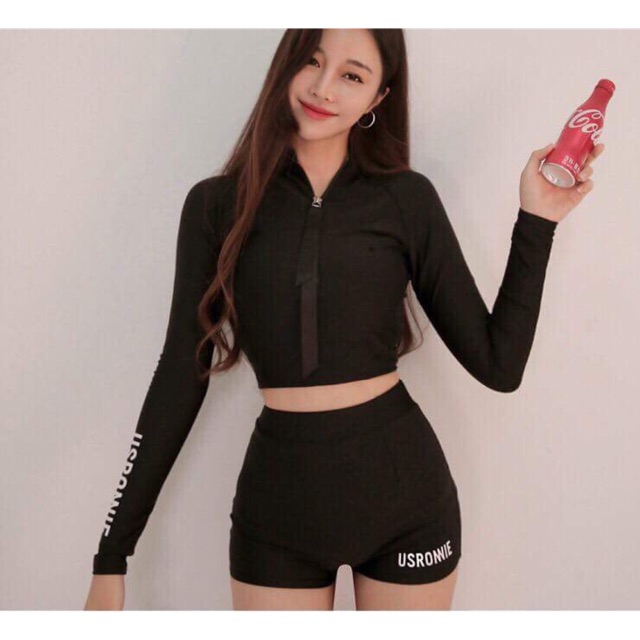 (Có sẵn) Bikini dài tay, bộ bơi dài tay phong cách Hàn Quốc