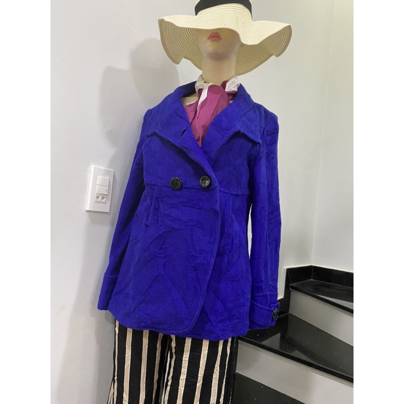 áo khoát dạ màu xanh combo 2