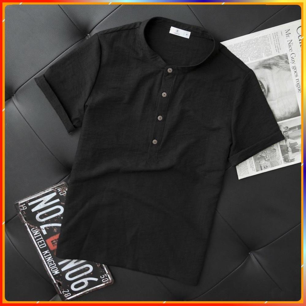 Áo Đũi Nam Cổ Tàu, Áo Đũi Cộc Tay Đẹp, Áo Mặc Đi Chơi Đi Biển Thoáng Mát, Hàng Đũi Thái Loại 1 Manko -AD63 | BigBuy360 - bigbuy360.vn