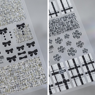 Sticker kẻ dạ Hàn 3d new trang trí móng