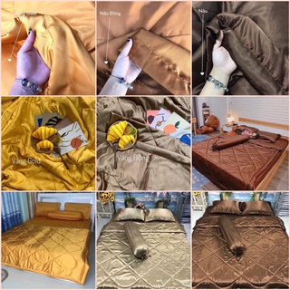 [Hổ trợ PVC] Bộ chăn ga vỏ gối phi lụa mát mịn Ngọc Bedding (hơn 50 màu), drap phi lụa m2,m4,m6... đủ KT cho khách chọn