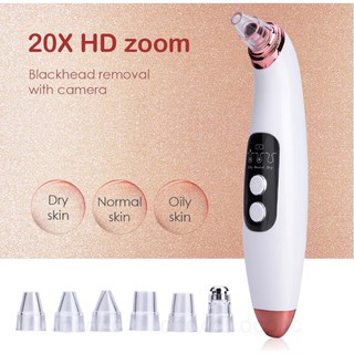 Máy Hút Mụn Đầu Đen Chăm Sóc Da Mặt 3 Đầu Hút Có Thể Điều Chỉnh