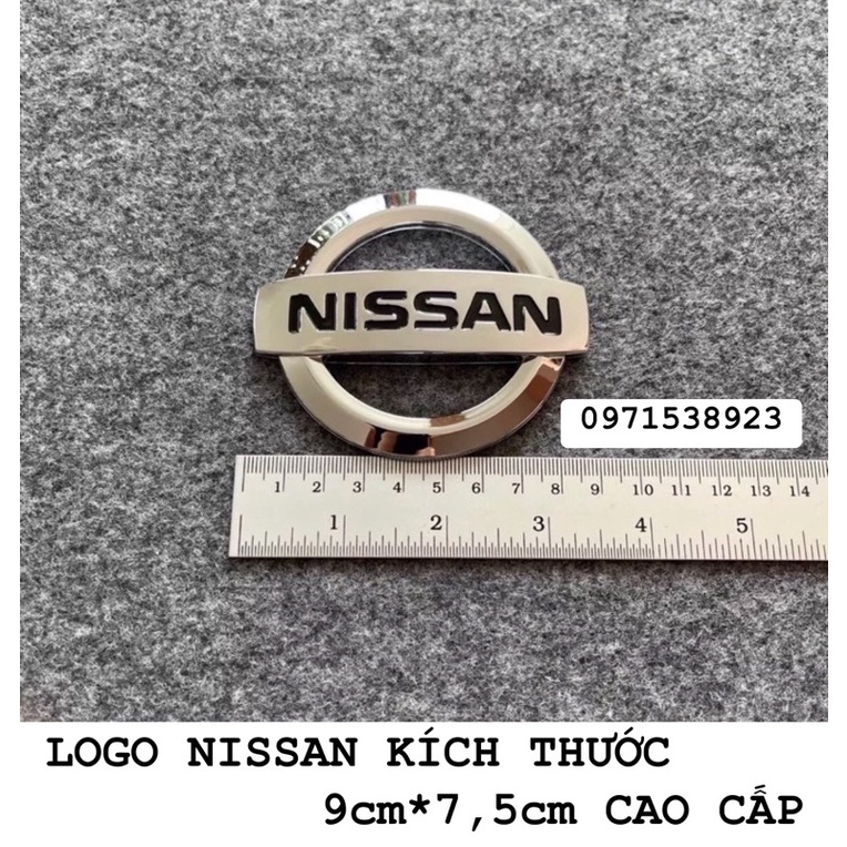 LOGO NISSAN DÁN ĐẦU HOẶC ĐUÔI XE HÀNG CAO CẤP KÍCH THƯỚC 9*7.5cm
