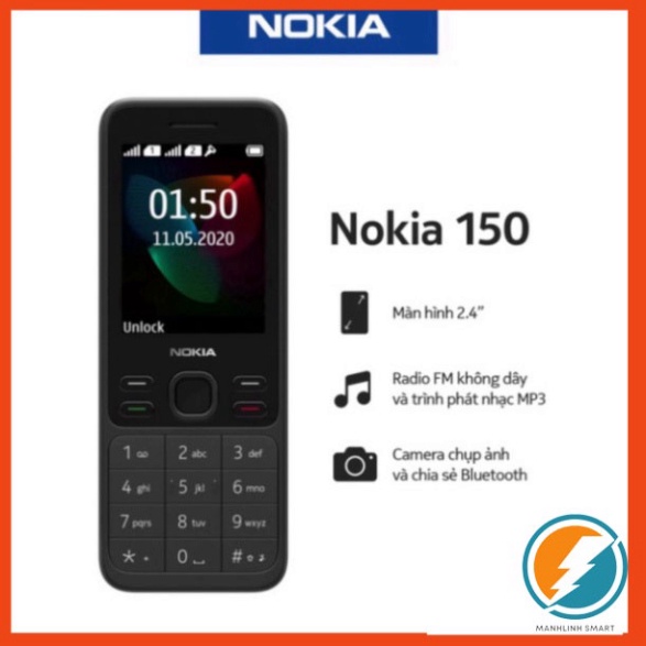 Điện thoại 2 sim giá rẻ Nokia 150 (2020) pin trâu bảo hành 12 tháng MSP 021