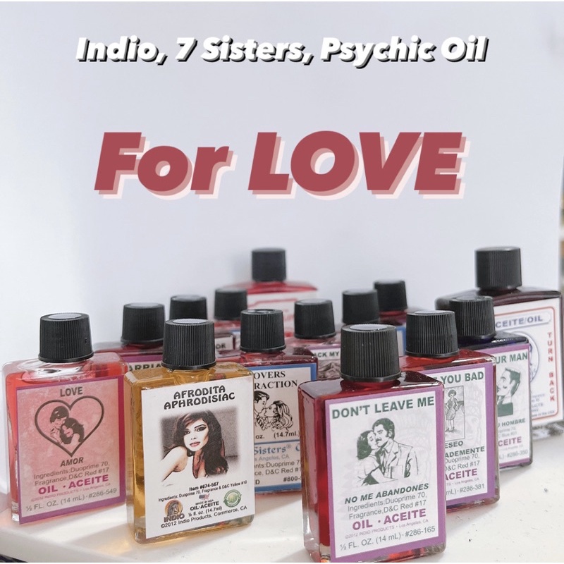 Tinh Dầu về TÌNH YÊU Indio, Seven Sisters, Psychic Oil, 7s Blessing Oil, 7 Sisters Cologne - THẢO MỘC XÔNG NHÀ