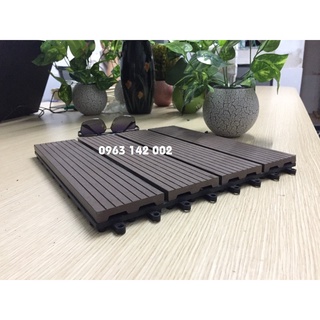 vỉ sàn gỗ nhựa composite ngoài trời kt 30x30cm, chịu nắng mưa (shop tạm ngừng giao cod-order giao trực tiếp)