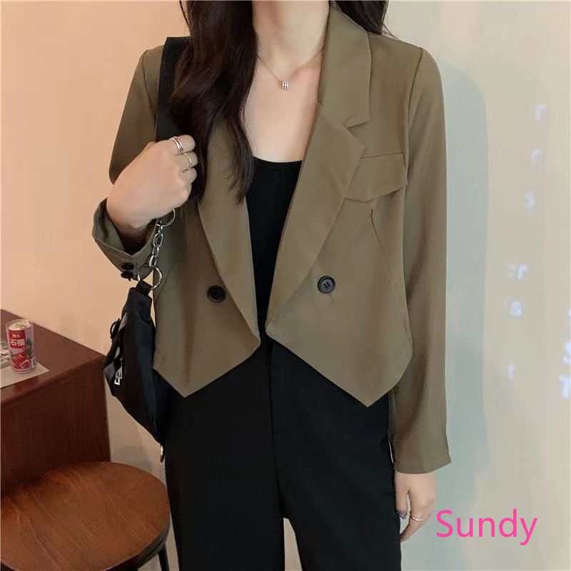 Plus Áo Khoác Vest Tay Dài Phong Cách Phương Tây Thời Trang Mùa Thu Cho Nữ Có Size Lớn