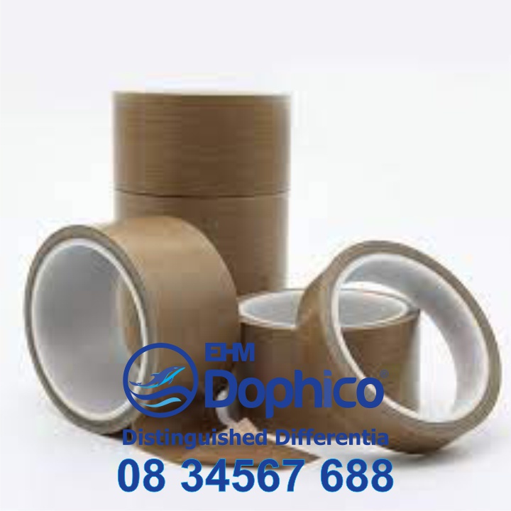 Băng dính chịu nhiệt Teflon - PTFE tape  dán máy hàn, dán lưỡi dao máy cắt…