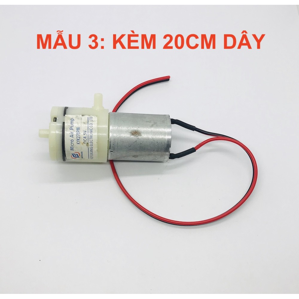 Máy bơm khí nén khí bơm oxy mini 3V - 6V motor 370 - LK0315