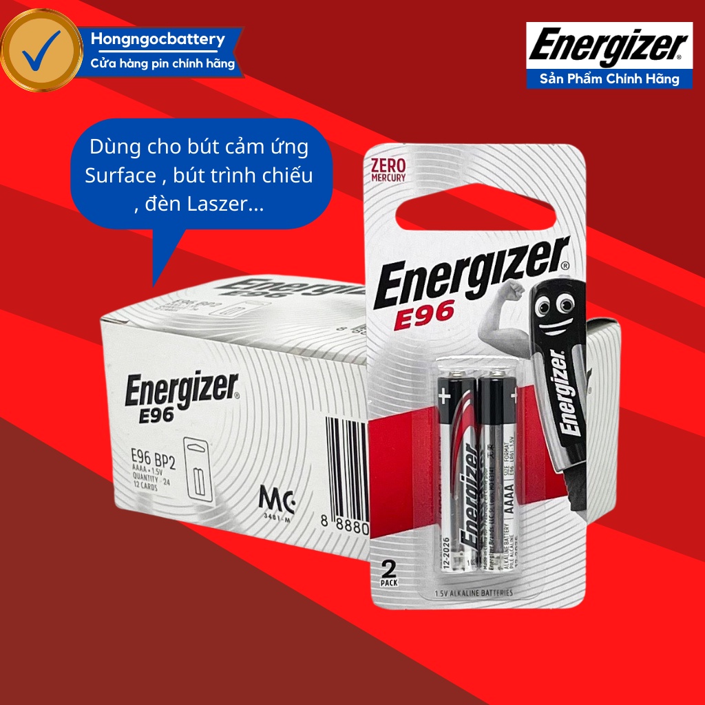 Pin AAAA ( Pin 4A ) 1,5V Energizer - Vỉ 2 Viên Chính Hãng