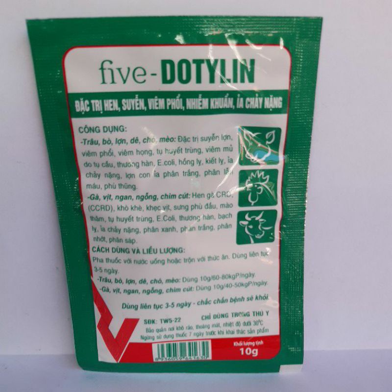 Doxytylan 10g chuyên dùng gà, ngan,vịt, cút