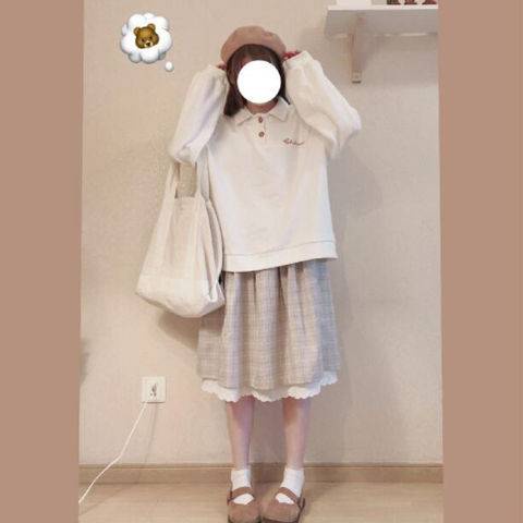 Chân Váy Ngắn Kẻ Sọc Ca Rô Phối Ren Kiểu Vintage Nhật Bản Dễ Thương Cho Nữ