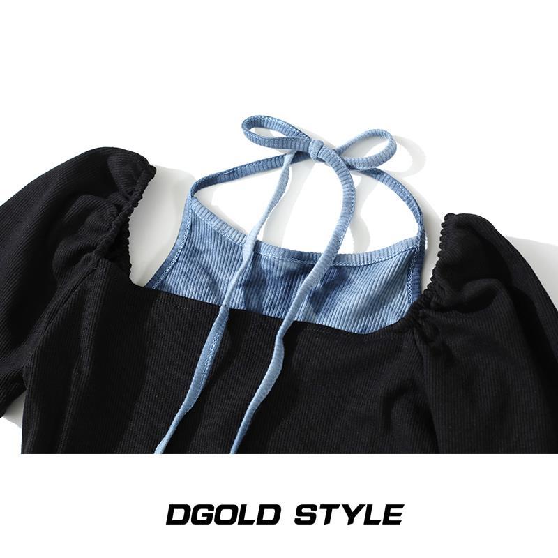 Áo Thun Croptop Tay Ngắn Dáng Ôm Phối Dây Xích Thiết Kế Độc Đáo Thời Trang Mùa Hè Cá Tính Cho Nữ