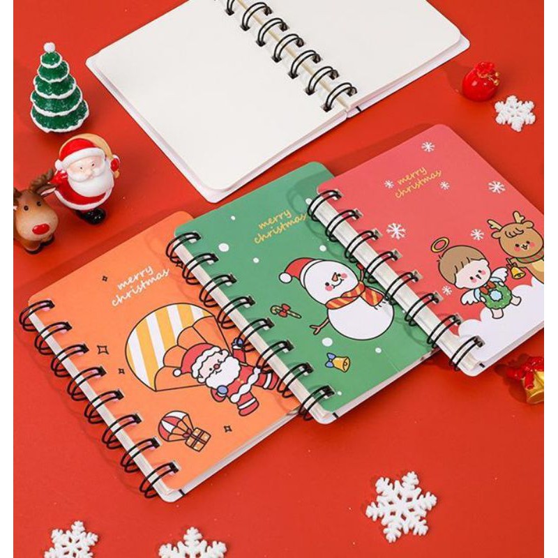 Sổ cầm tay hình Noel siêu cute - Sổ ghi chép mini dễ thương giá rẻ