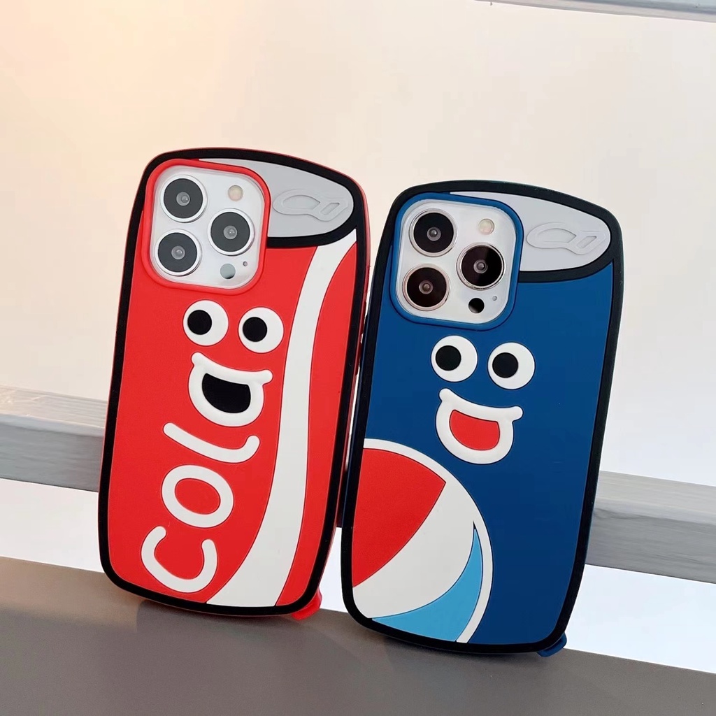 Hoạt Hình Ốp Điện Thoại Silicon Mềm Chống Sốc In Hình Lon Pepsi Cola Cho iPhone 13 12 11 Pro Max XR XS Max X 7 8 6 6s Plus