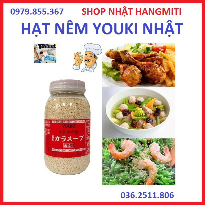 (Date 4/2021) Hạt Nêm Youki Nhật Bản lọ 500g