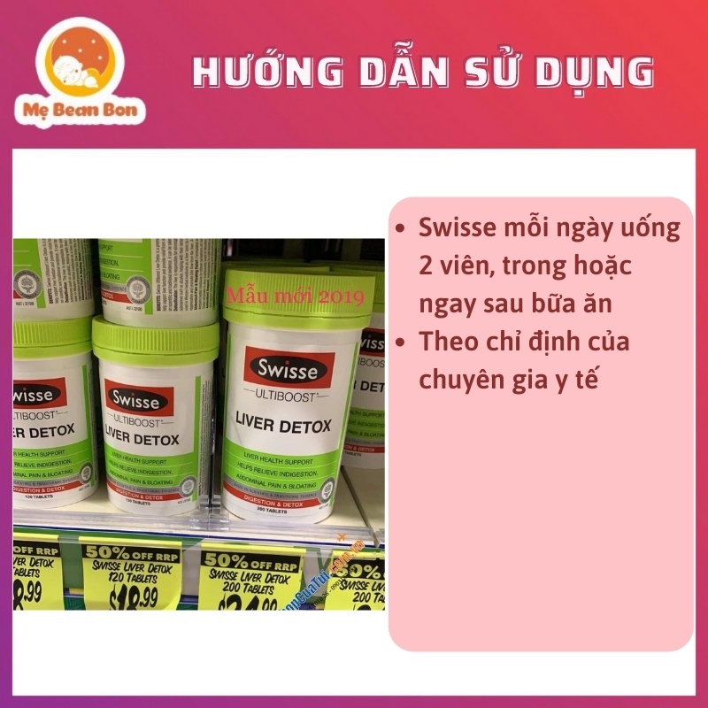 Viên Uống Hỗ Trợ Thải Độc Gan Swisse Liver Detox (200+120 viên) Úc cho người từ 18 tuổi trở lên thanh lọc gan hiệu quả