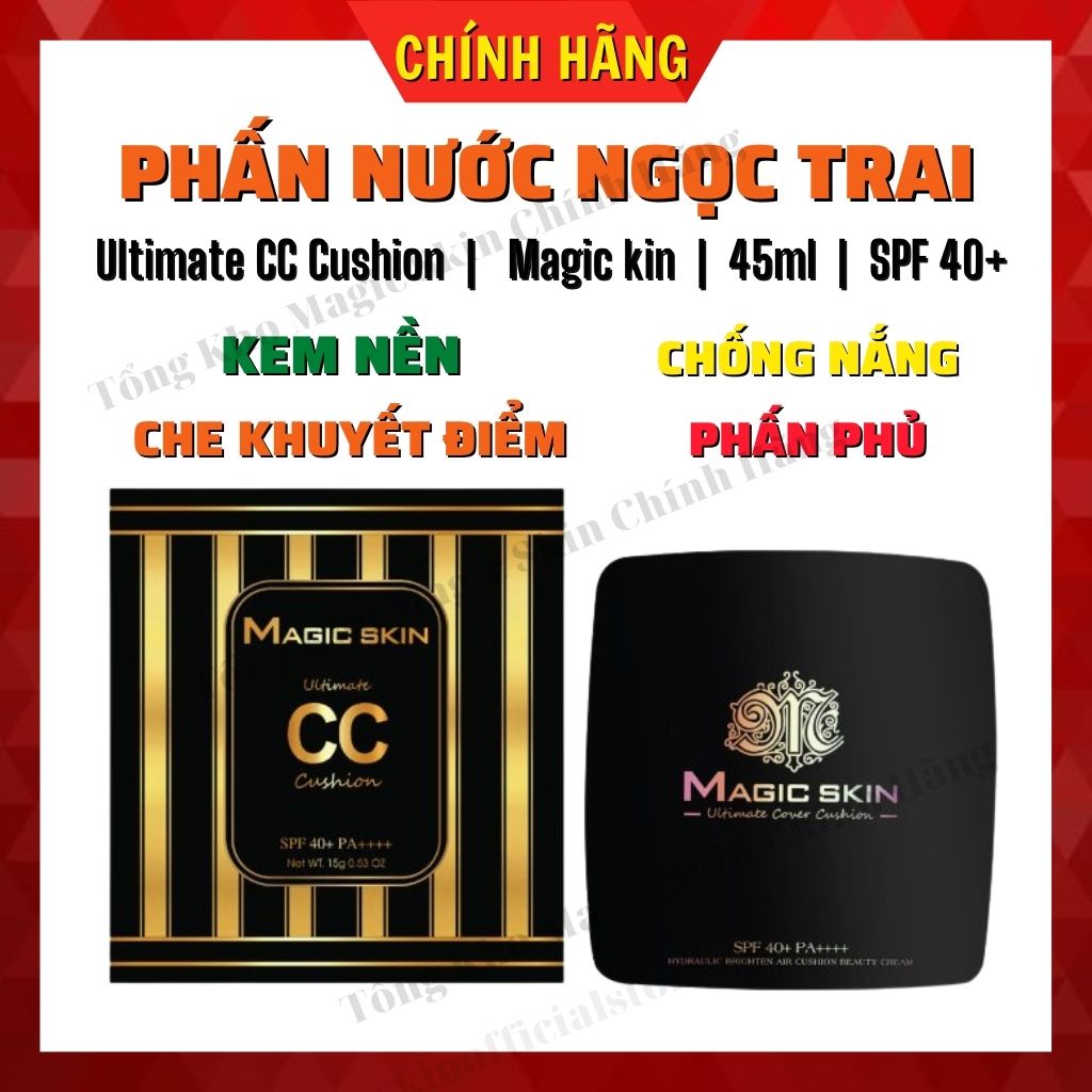 Phấn nước ngọc trai ULTIMATE CC CUSHION căng bóng da Magic Skin